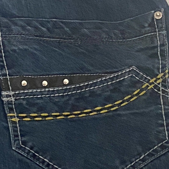 Red Ape Authentic Jeans Dark Wash Denim Embroidered Streetwear - Picture 14 of 16